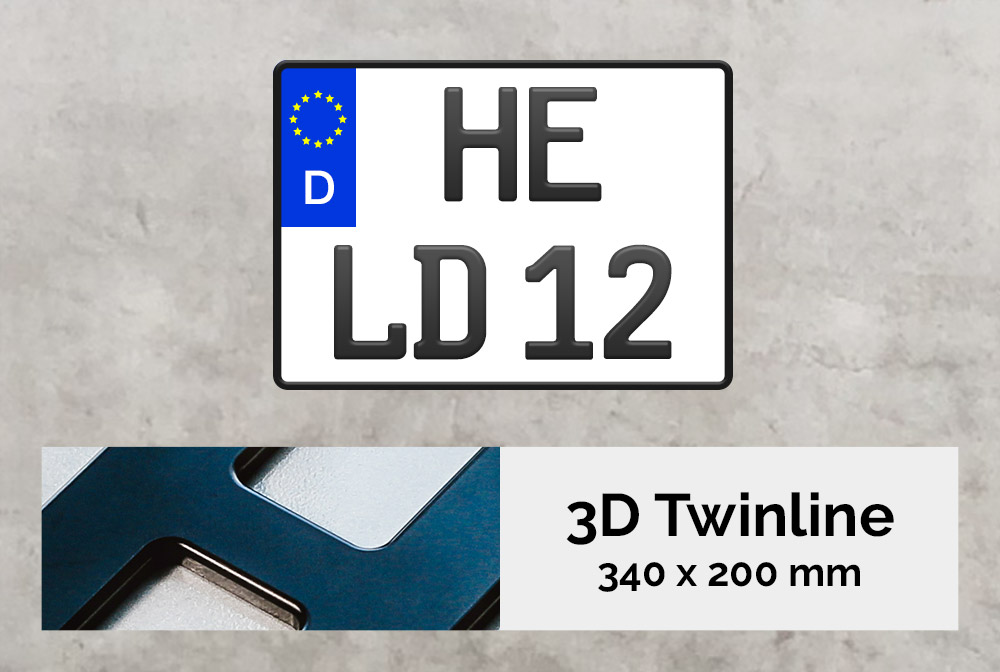 3D TWINLINE in Schwarzmatt 340 x 200 3D TWINLINE in Schwarzmatt 340 x 200