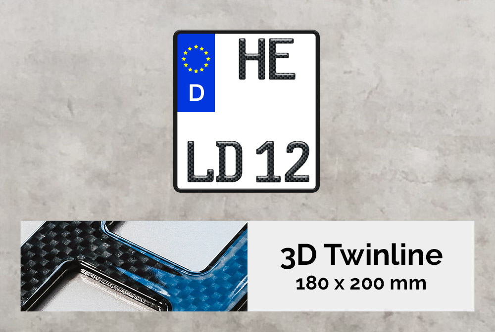 3D TWINLINE in Carbon-Optik 180 x 200 3D TWINLINE in Carbon-Optik 180 x 200