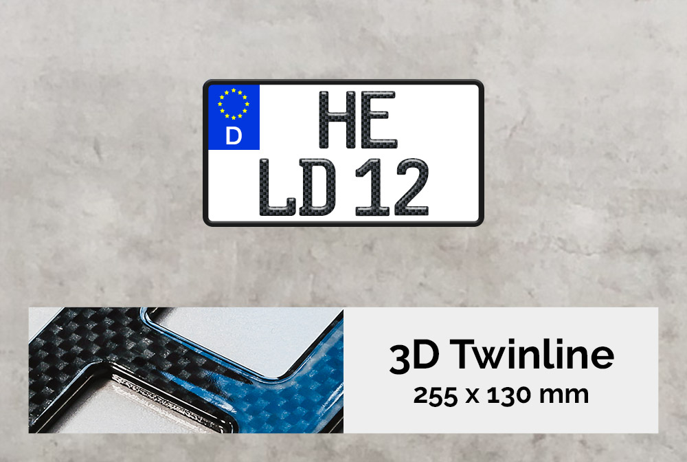 3D TWINLINE in Carbon-Optik 255 x 130 3D TWINLINE in Carbon-Optik 255 x 130