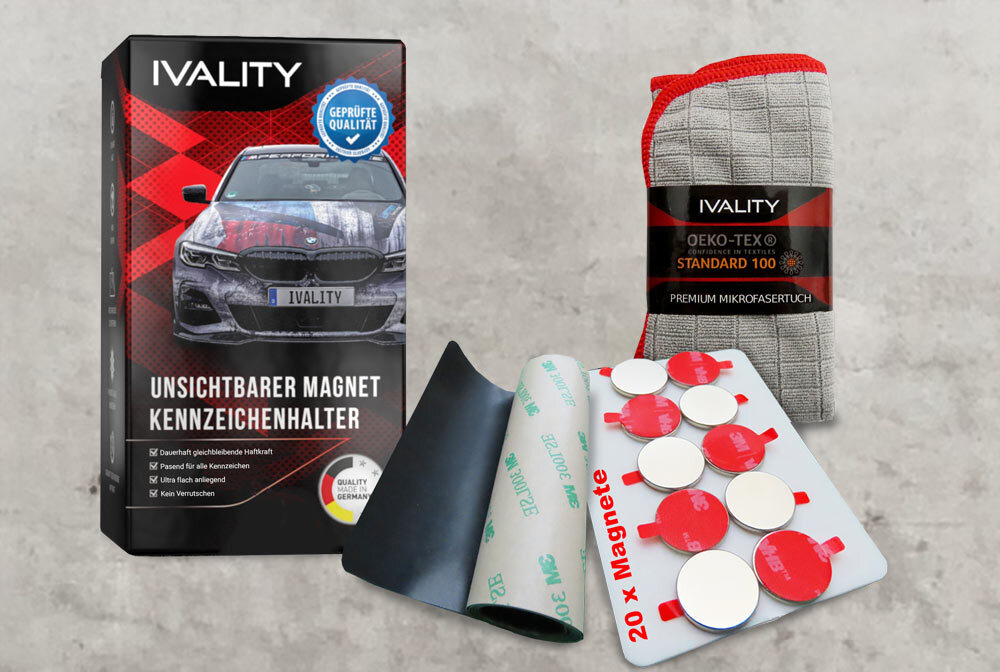 Magnetische Kennzeichenhalter "Clean-Edition" Magnetische Kennzeichenhalter "Clean-Edition"
