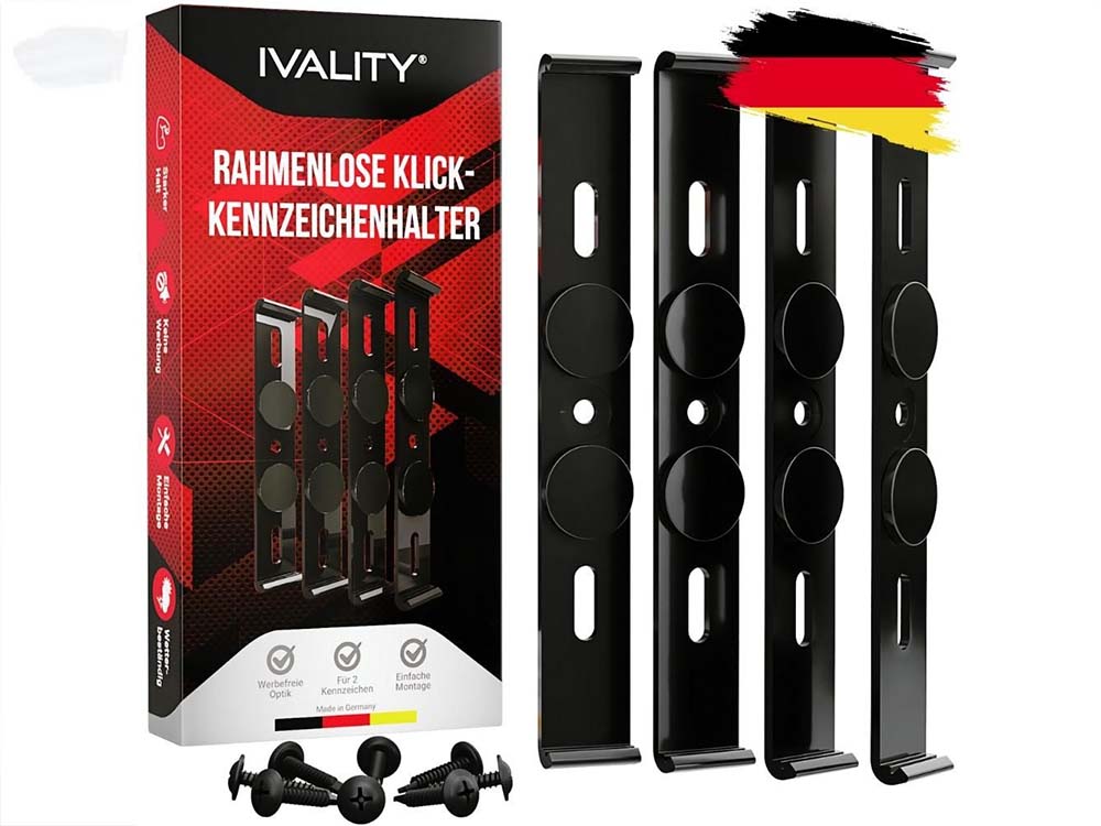 IVALITY Klick Kennzeichenhalter