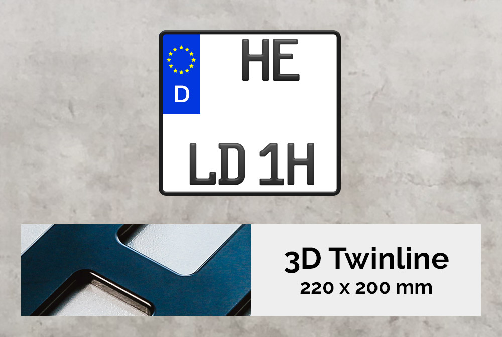 3D TWINLINE Historisch in Schwarzmatt 220 x 200 3D TWINLINE Historisch in Schwarzmatt 220 x 200